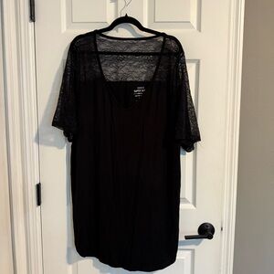 Torrid Super Soft Knits Short Sleeve Lace Tunic Plus Size 4X